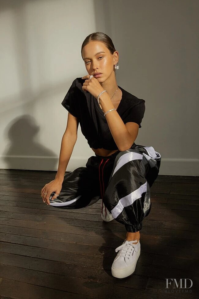 Isabelle Mathers featured in  the Luv Aj lookbook for Holiday 2019