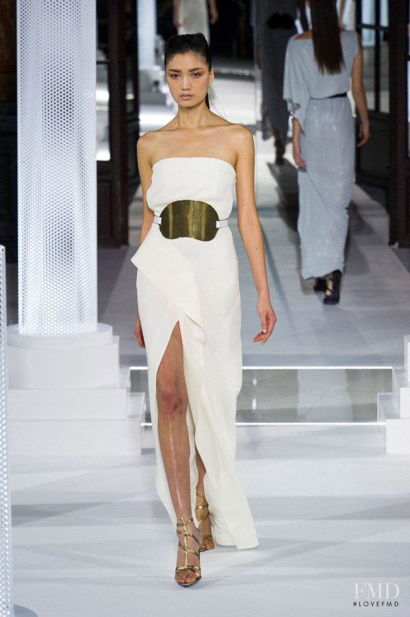 Qi Wen featured in  the Vionnet fashion show for Autumn/Winter 2013