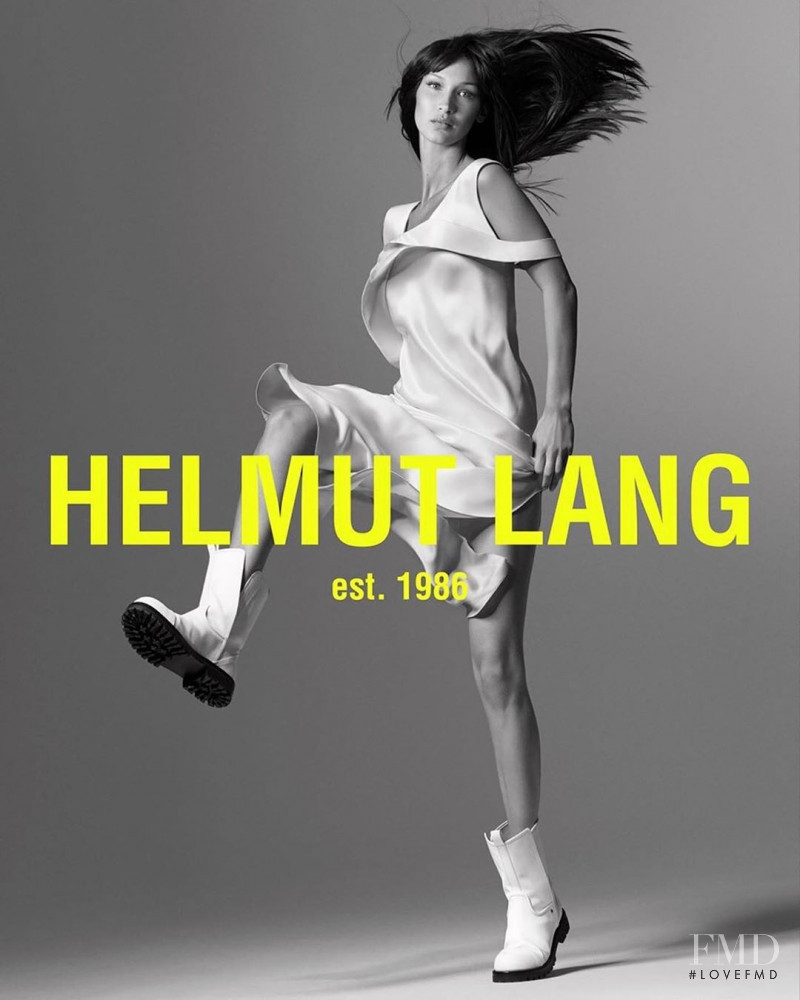 Bella Hadid featured in  the Helmut Lang advertisement for Spring/Summer 2020