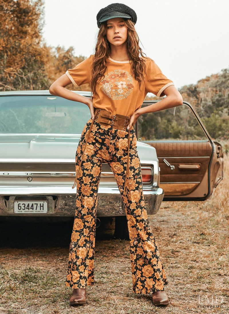 Isabelle Mathers featured in  the Ghanda Clothing catalogue for Spring/Summer 2020