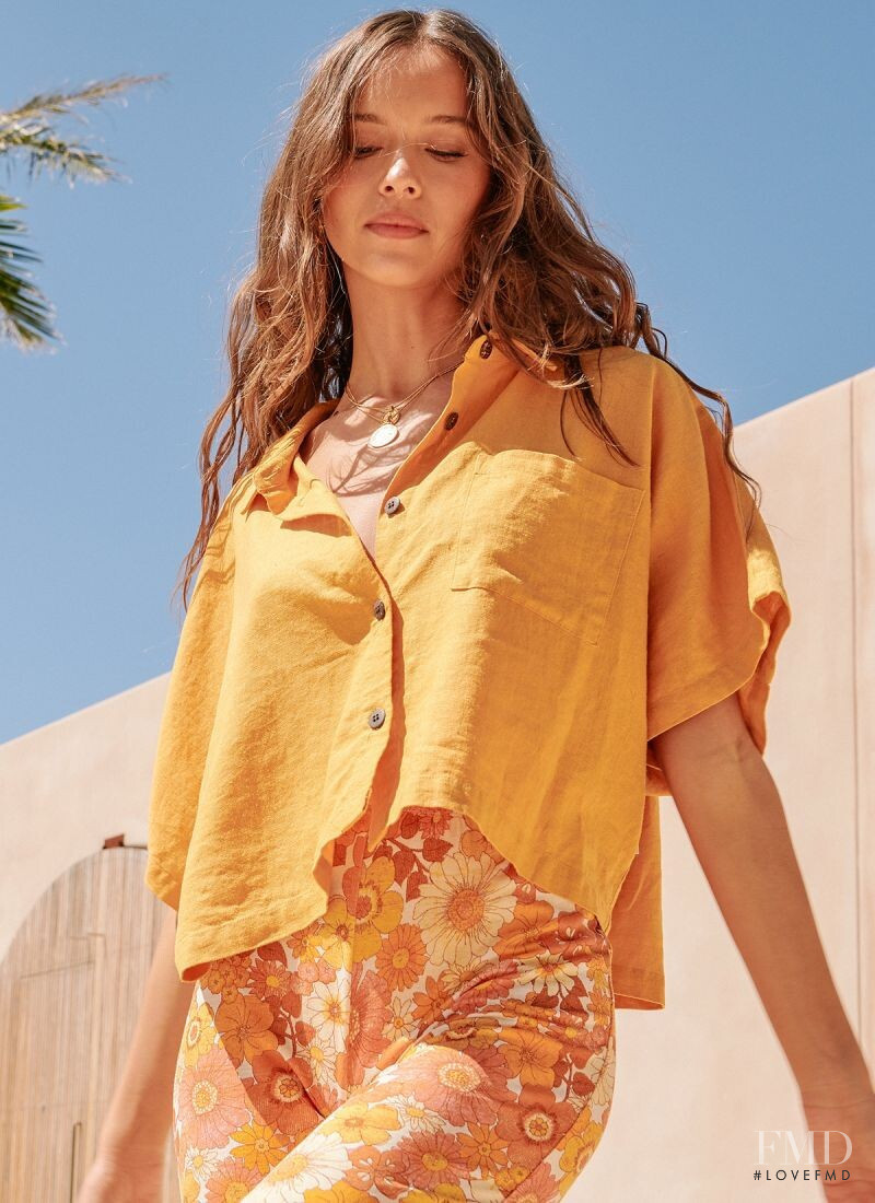 Isabelle Mathers featured in  the Ghanda Clothing catalogue for Spring/Summer 2020