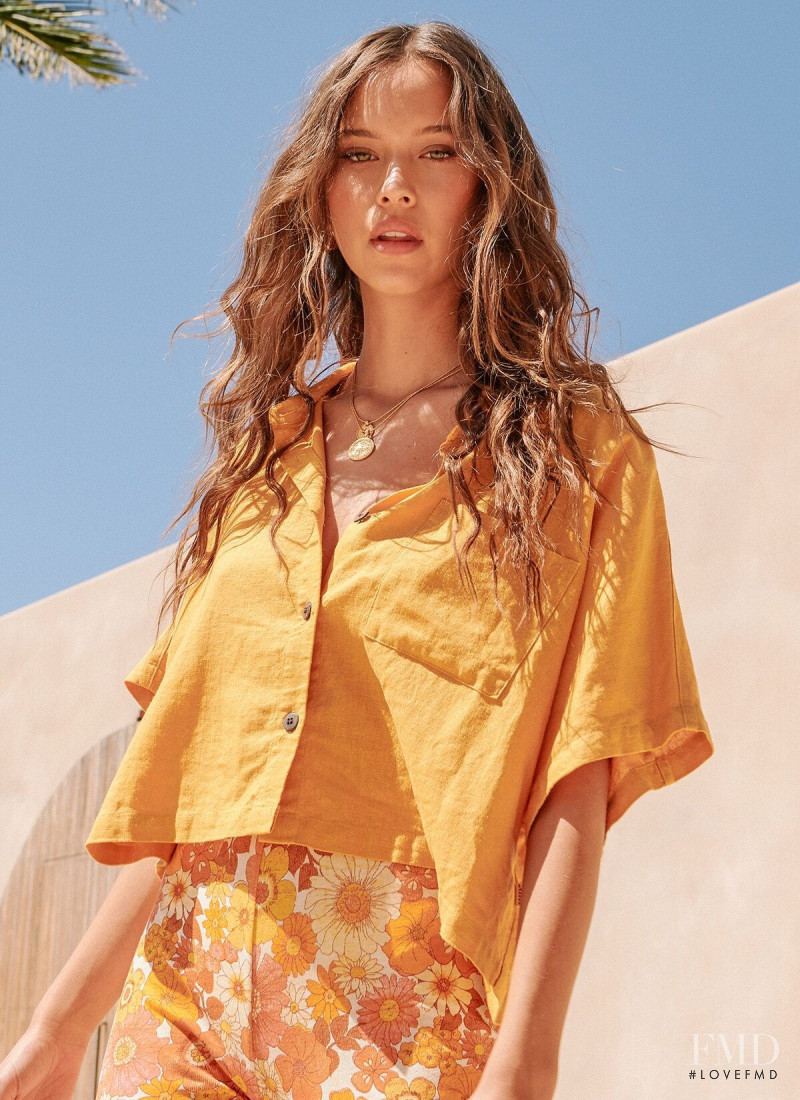 Isabelle Mathers featured in  the Ghanda Clothing catalogue for Spring/Summer 2020