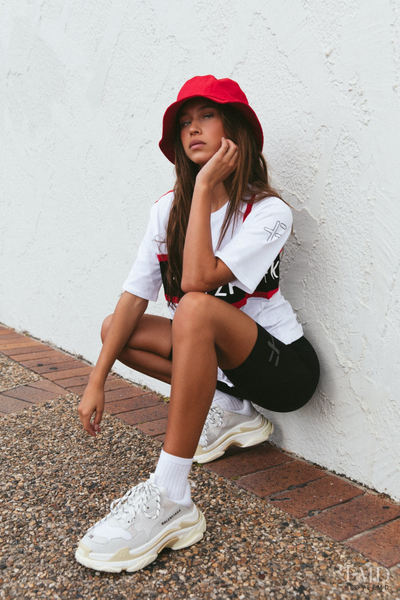 Isabelle Mathers featured in  the FitazFK catalogue for Summer 2019