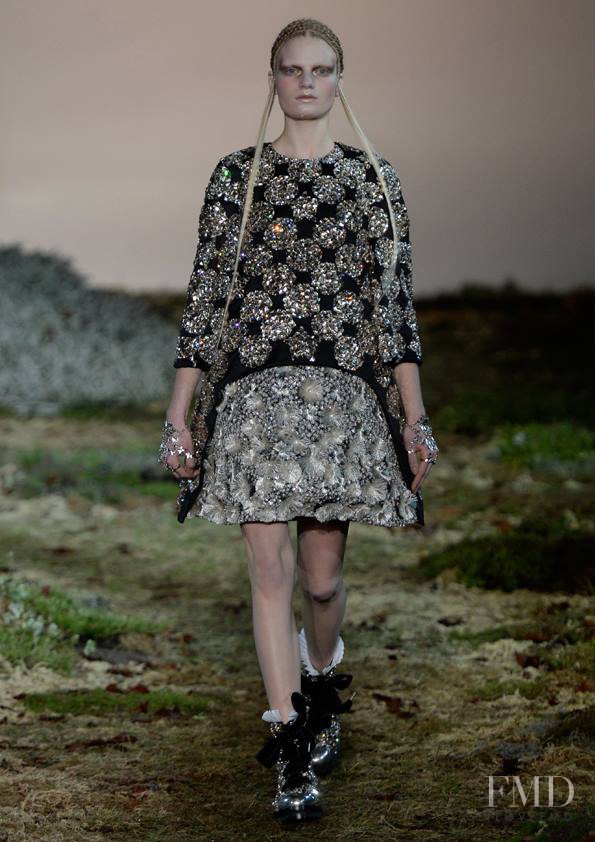 Eleonora Baumann featured in  the Alexander McQueen fashion show for Autumn/Winter 2014