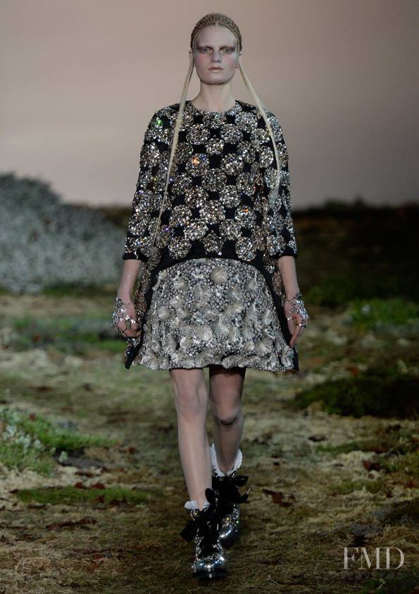 Eleonora Baumann featured in  the Alexander McQueen fashion show for Autumn/Winter 2014