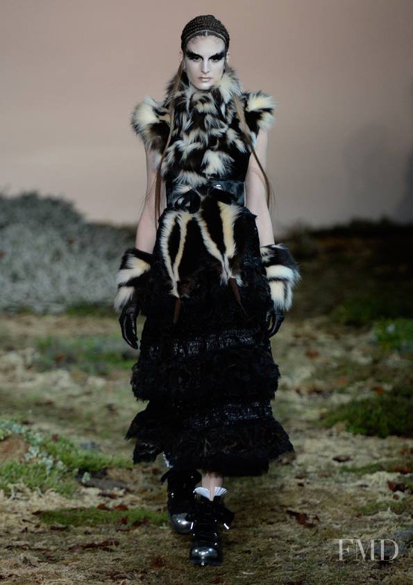 Elodia Prieto featured in  the Alexander McQueen fashion show for Autumn/Winter 2014