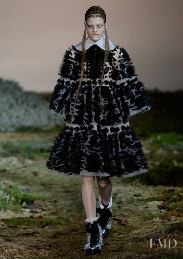 Kia Low featured in  the Alexander McQueen fashion show for Autumn/Winter 2014