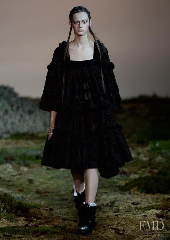 Marylou Moll featured in  the Alexander McQueen fashion show for Autumn/Winter 2014