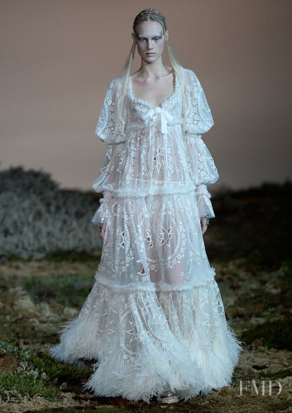 Charlene Hoegger featured in  the Alexander McQueen fashion show for Autumn/Winter 2014