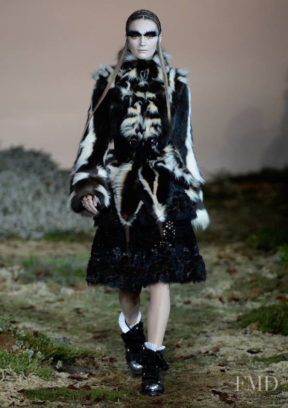 Polina Kasina featured in  the Alexander McQueen fashion show for Autumn/Winter 2014