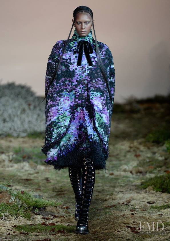 Ysaunny Brito featured in  the Alexander McQueen fashion show for Autumn/Winter 2014