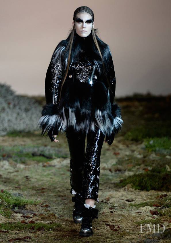 Annemijn Dijs featured in  the Alexander McQueen fashion show for Autumn/Winter 2014