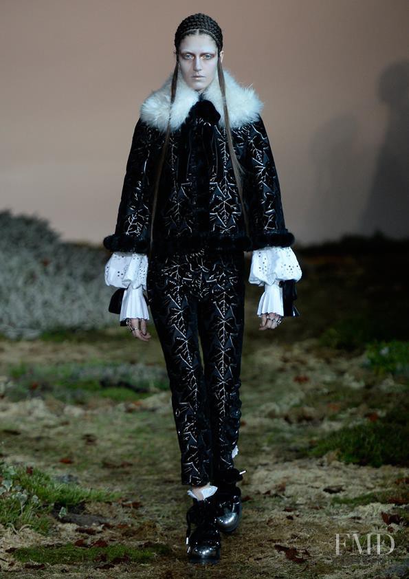 Josephine van Delden featured in  the Alexander McQueen fashion show for Autumn/Winter 2014