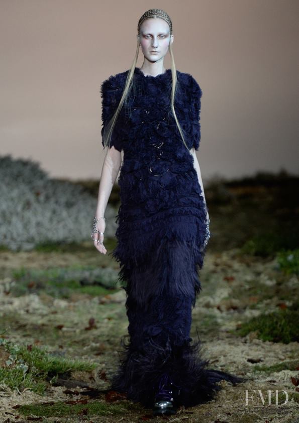 Charlotte Lindvig featured in  the Alexander McQueen fashion show for Autumn/Winter 2014