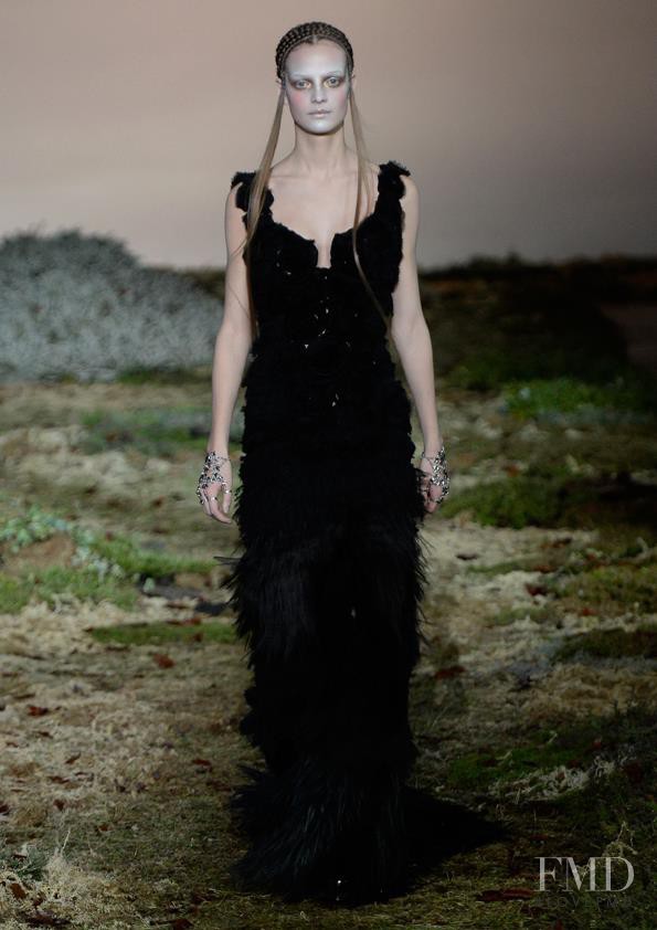 Ine Neefs featured in  the Alexander McQueen fashion show for Autumn/Winter 2014