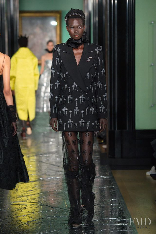 Mammina Aker featured in  the Erdem fashion show for Autumn/Winter 2020