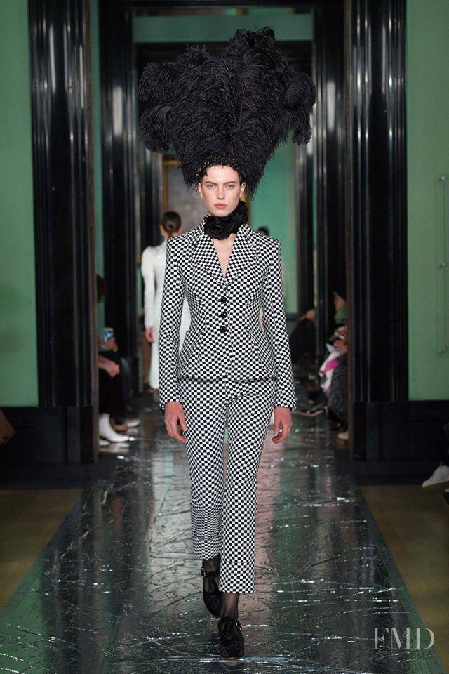 Nikki Tissen featured in  the Erdem fashion show for Autumn/Winter 2020