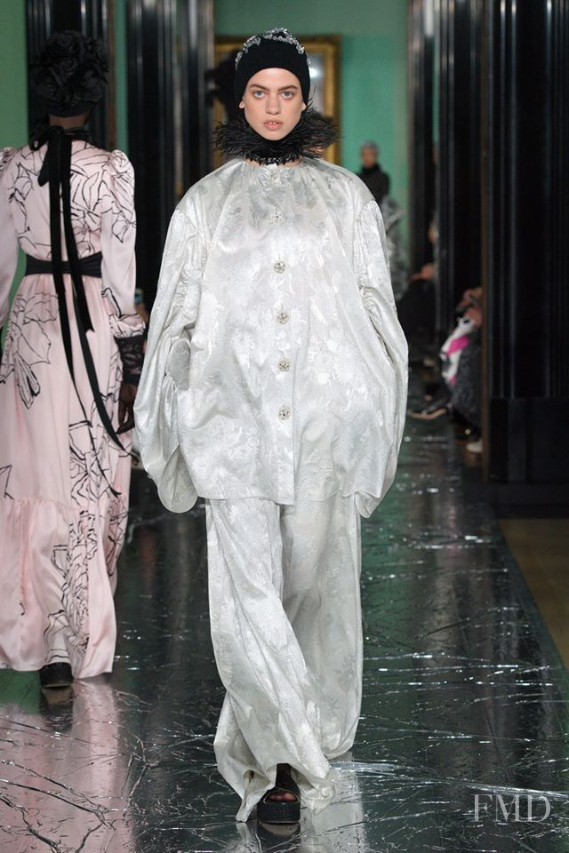 Lily McMenamy featured in  the Erdem fashion show for Autumn/Winter 2020