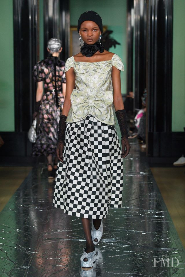 Grace Quaye featured in  the Erdem fashion show for Autumn/Winter 2020