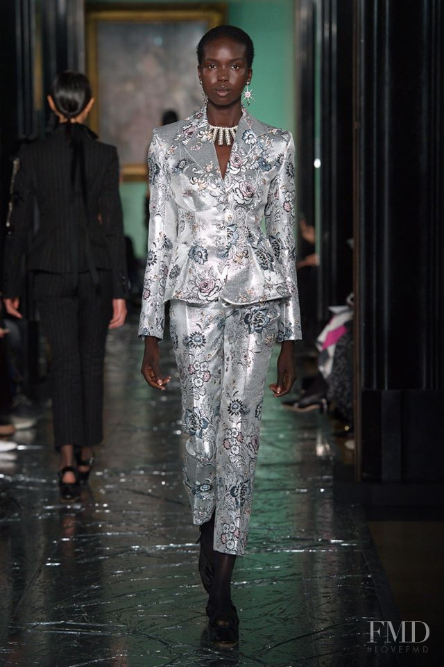 Ajok Madel featured in  the Erdem fashion show for Autumn/Winter 2020