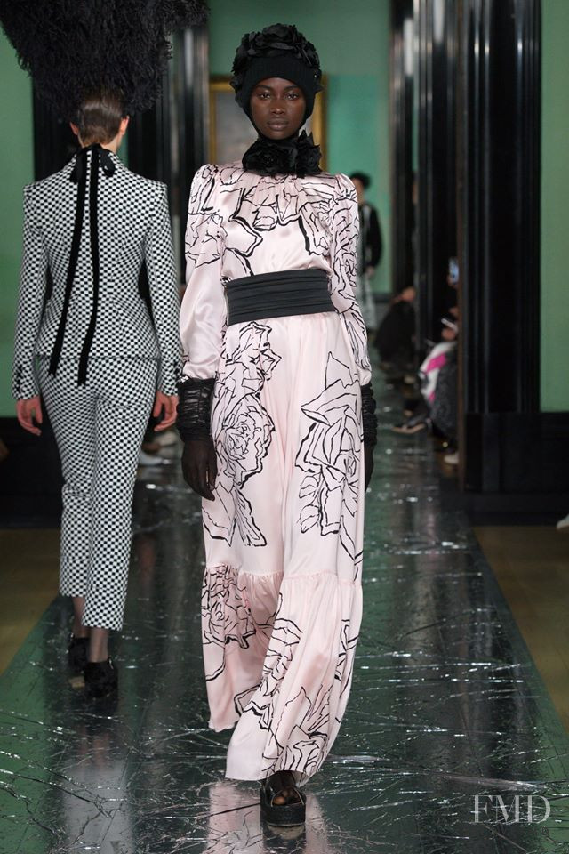 Fatou Jobe featured in  the Erdem fashion show for Autumn/Winter 2020