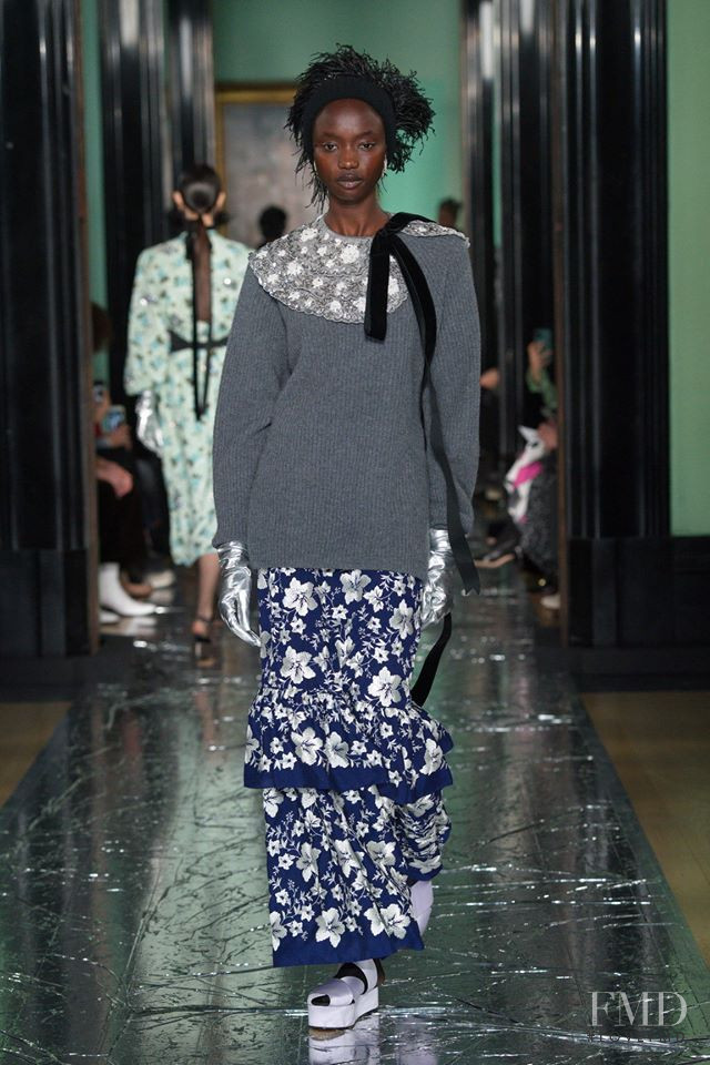 Agi Akur featured in  the Erdem fashion show for Autumn/Winter 2020