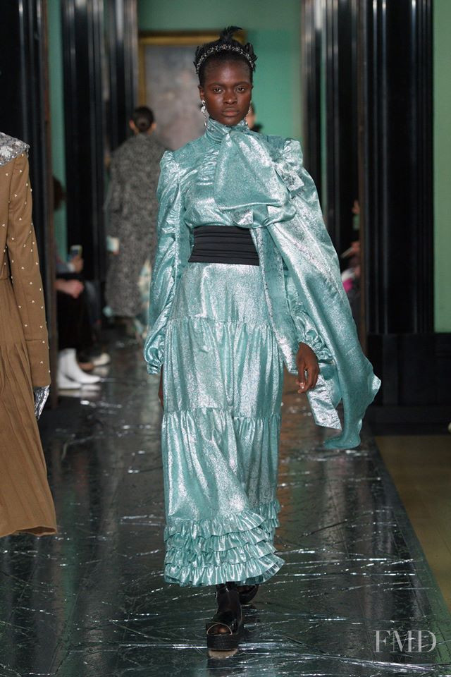 Oluwatosin Olajire featured in  the Erdem fashion show for Autumn/Winter 2020