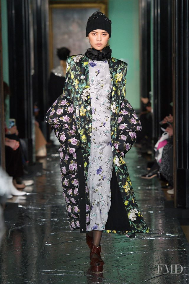 Xue Huizi featured in  the Erdem fashion show for Autumn/Winter 2020