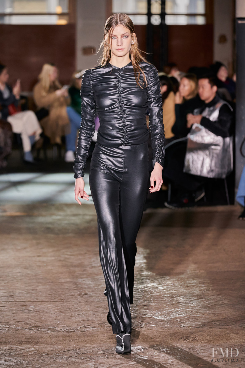 Alise Daugale featured in  the Huishan Zhang fashion show for Autumn/Winter 2020