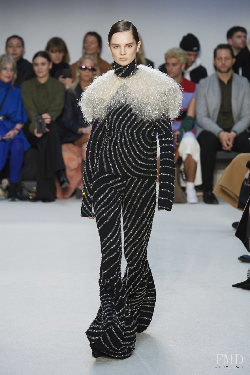 Giselle Norman featured in  the J.W. Anderson fashion show for Autumn/Winter 2020
