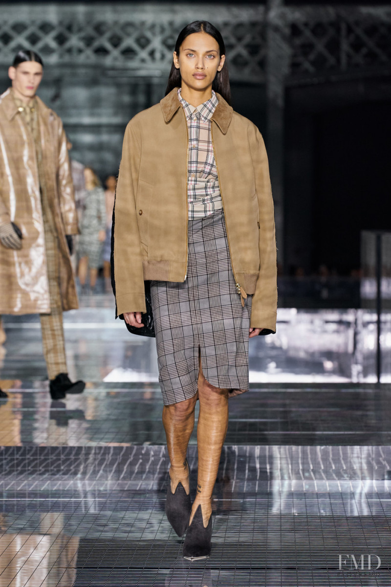 Dalianah Arekion featured in  the Burberry fashion show for Autumn/Winter 2020