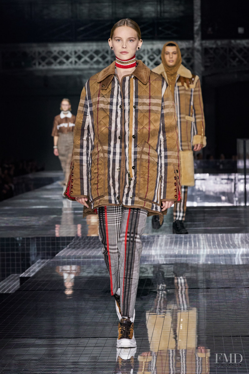 Tara Halliwell featured in  the Burberry fashion show for Autumn/Winter 2020