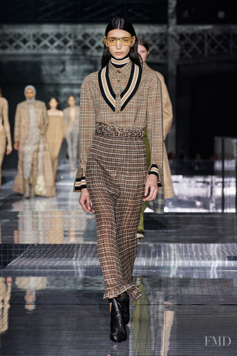 Cynthia Arrebola featured in  the Burberry fashion show for Autumn/Winter 2020