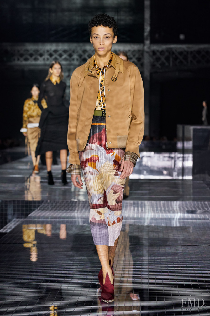 Emily Viviane featured in  the Burberry fashion show for Autumn/Winter 2020