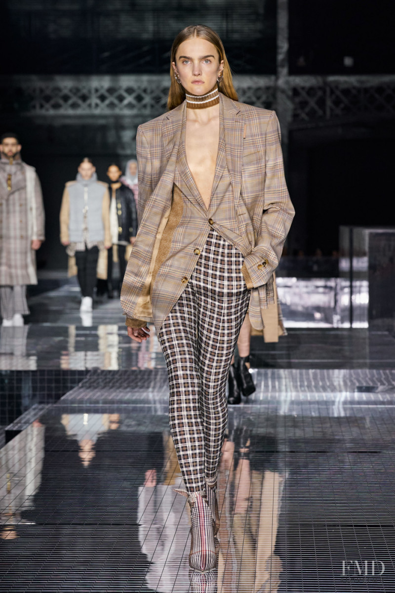Josefine Lynderup featured in  the Burberry fashion show for Autumn/Winter 2020