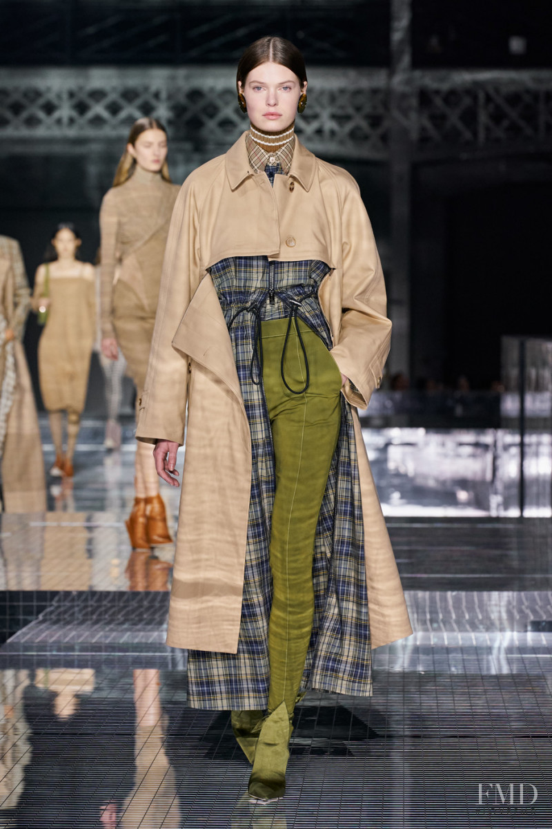 Emilie Meincke featured in  the Burberry fashion show for Autumn/Winter 2020
