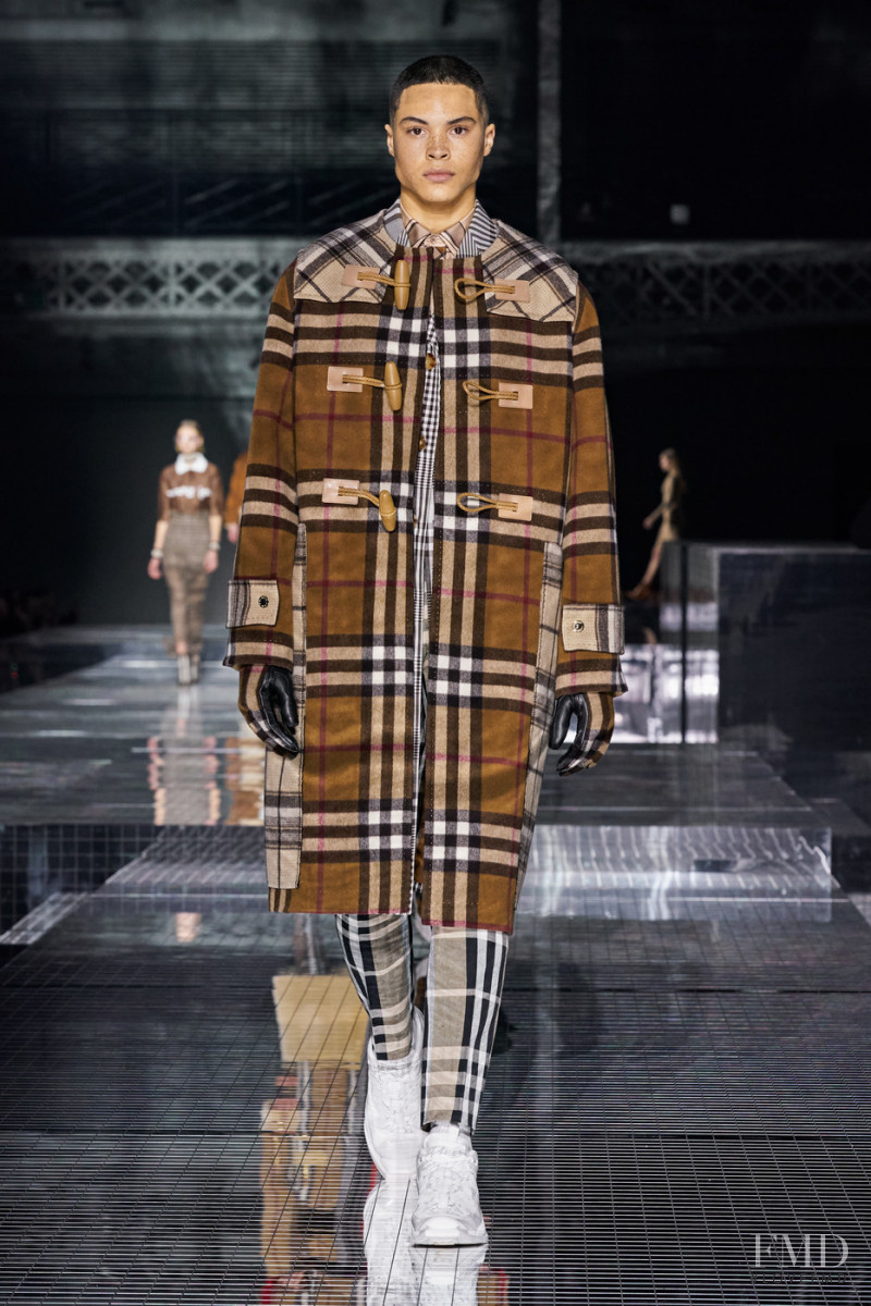 Timothe Cocky featured in  the Burberry fashion show for Autumn/Winter 2020