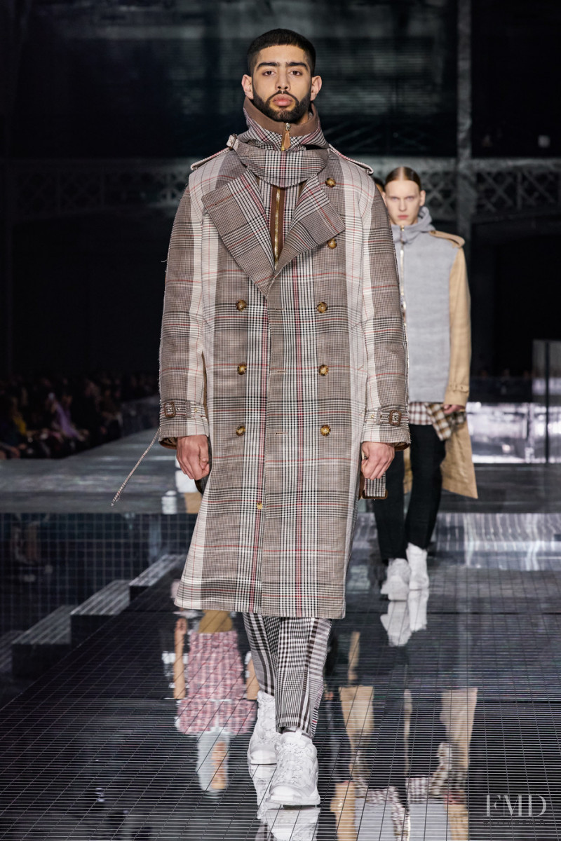 Jamal Razari featured in  the Burberry fashion show for Autumn/Winter 2020