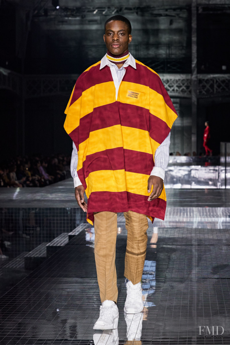 Usman Obe featured in  the Burberry fashion show for Autumn/Winter 2020