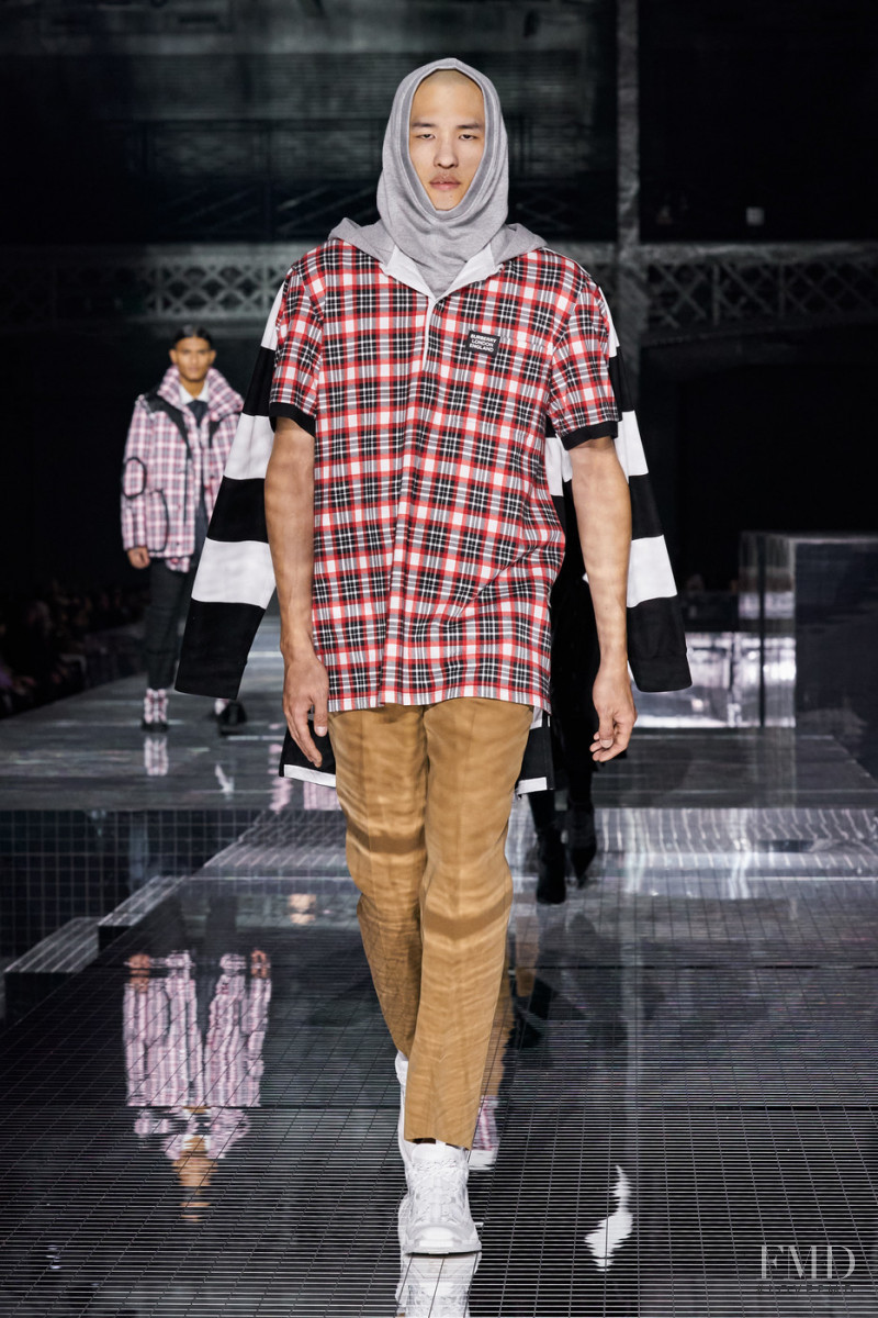Nozomu Ito featured in  the Burberry fashion show for Autumn/Winter 2020