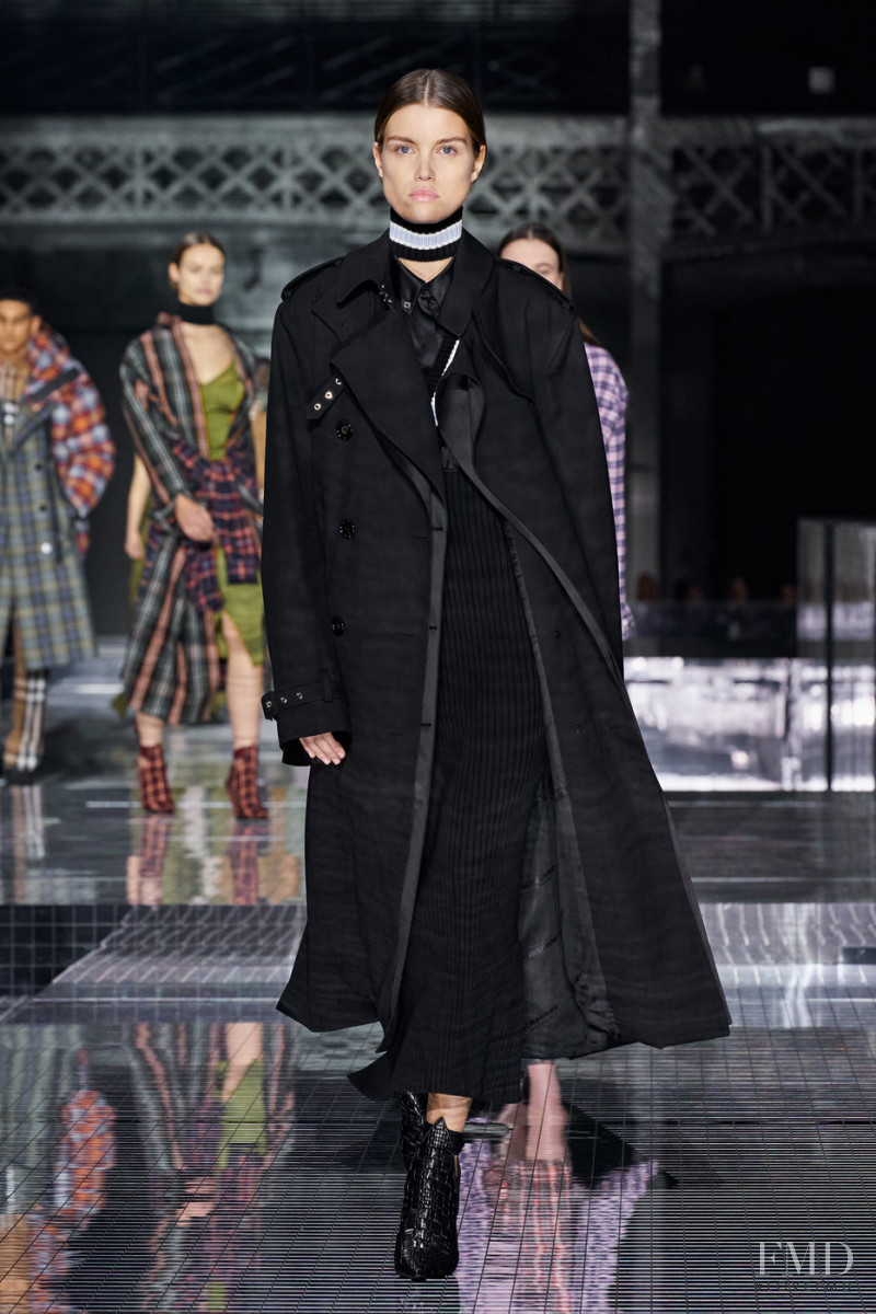 Luna Bijl featured in  the Burberry fashion show for Autumn/Winter 2020