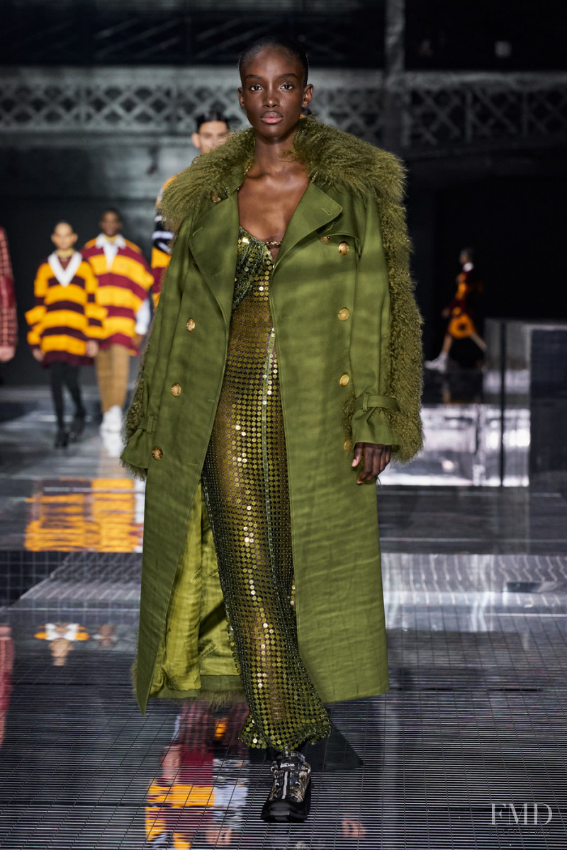 Maty Fall Diba featured in  the Burberry fashion show for Autumn/Winter 2020