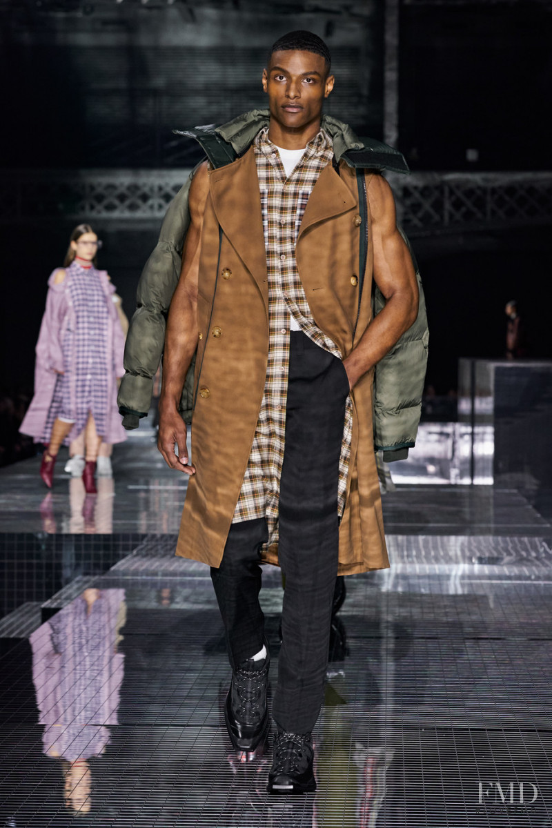 Shawn Golomingi featured in  the Burberry fashion show for Autumn/Winter 2020