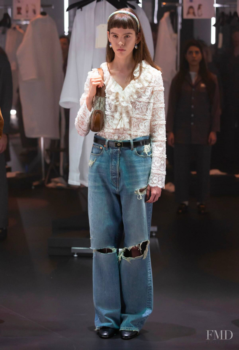 Jana Jonckheere featured in  the Gucci fashion show for Autumn/Winter 2020