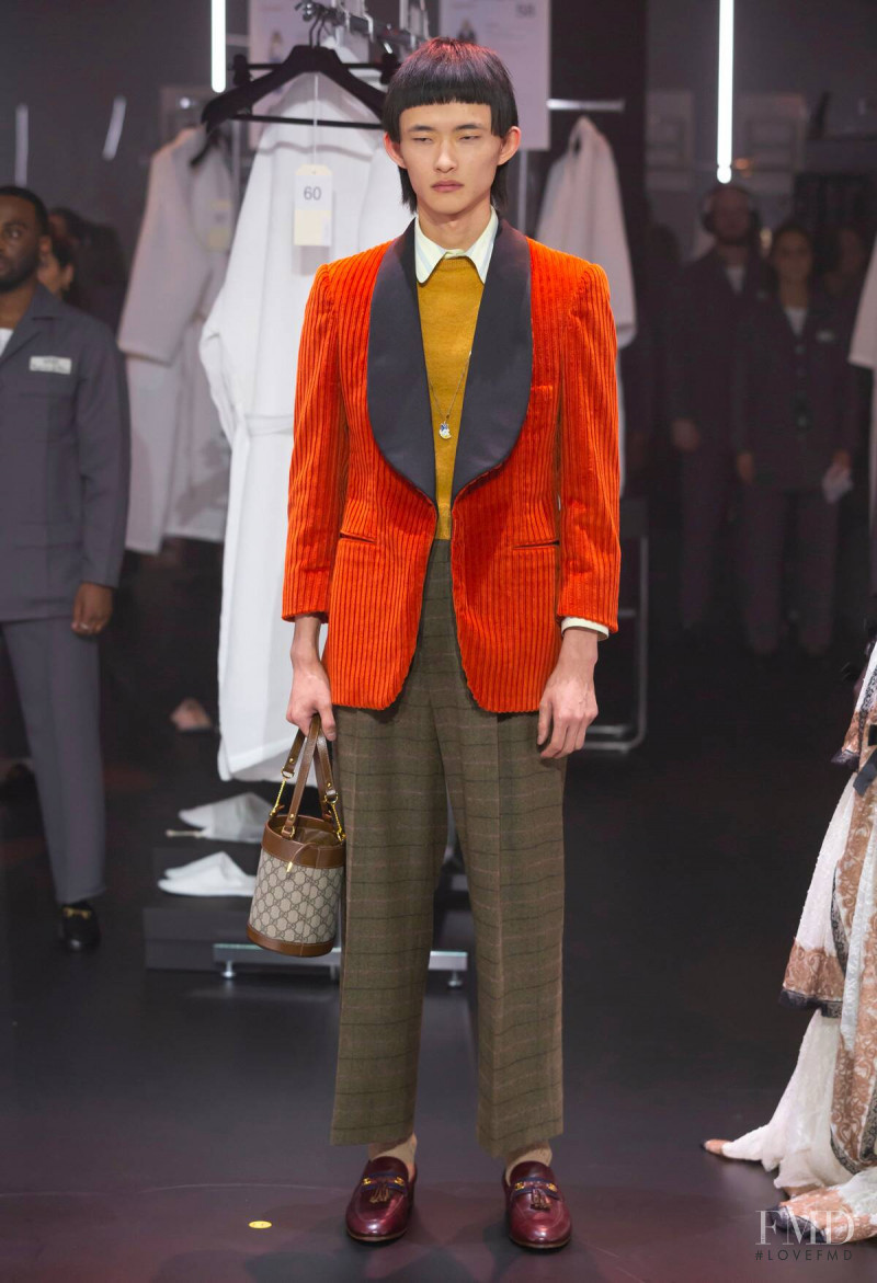 Daichi Yamada featured in  the Gucci fashion show for Autumn/Winter 2020