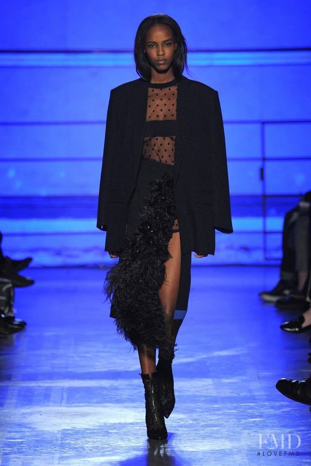 Leila Ndabirabe featured in  the Emanuel Ungaro fashion show for Autumn/Winter 2014