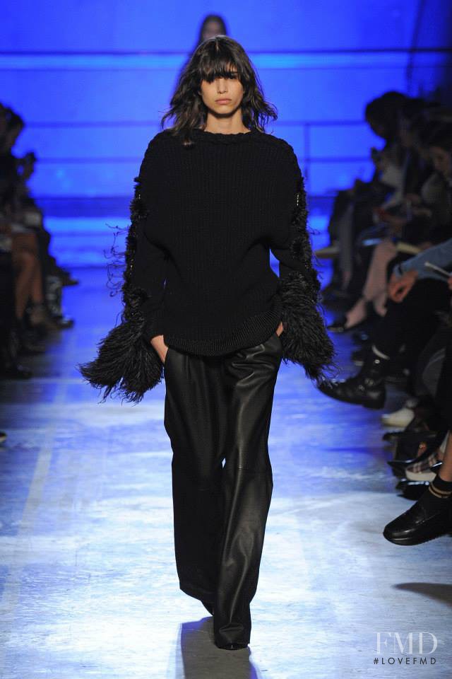 Mica Arganaraz featured in  the Emanuel Ungaro fashion show for Autumn/Winter 2014