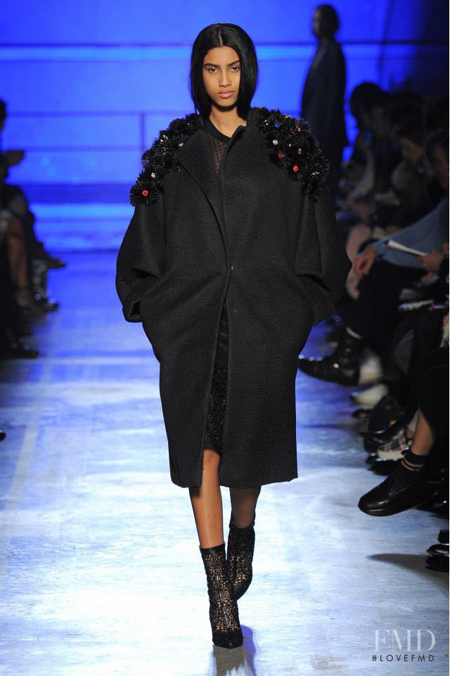 Imaan Hammam featured in  the Emanuel Ungaro fashion show for Autumn/Winter 2014