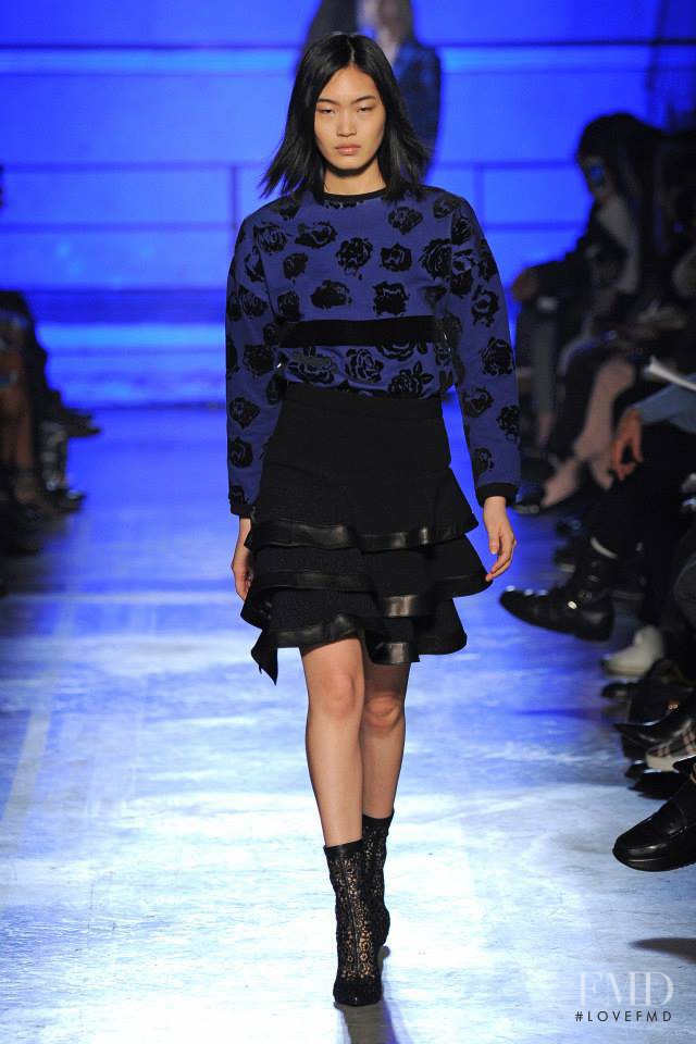 Chiharu Okunugi featured in  the Emanuel Ungaro fashion show for Autumn/Winter 2014