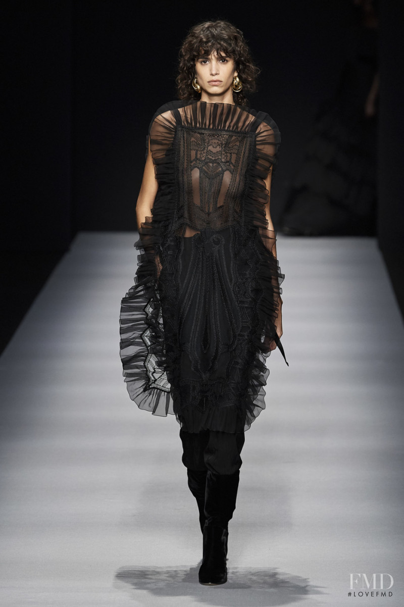 Mica Arganaraz featured in  the Alberta Ferretti fashion show for Autumn/Winter 2020